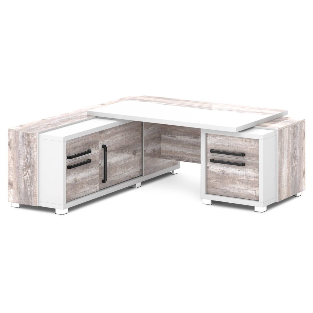 Стол руководителя Природная Грация 2070*2016*750 Природная Грация Alba Margarita/Бетон Пайн