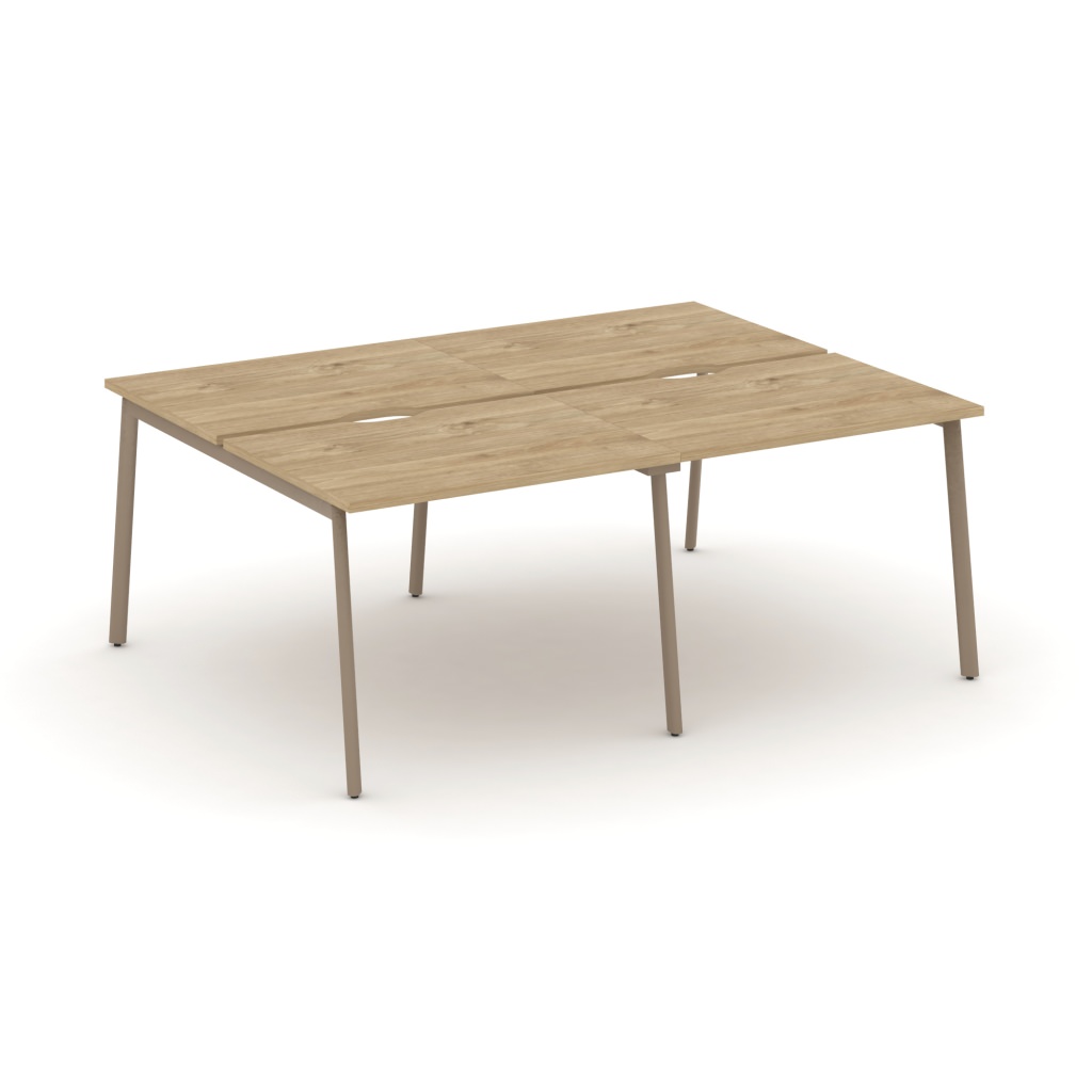 Рабочая станция на 4 места Эстетика 1960*1500*750 Эстетика Тиквуд Светлый