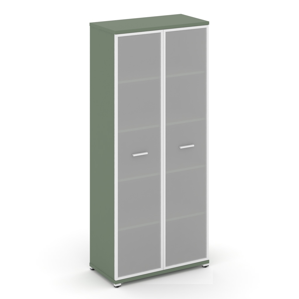 Шкаф одна широкая секция, 5 ниш Концепт 836*420*1922 Концепт Кобо/Белый металл