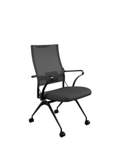 Черный Стул на колесиках ErgoLife Sit Air 24 Черный